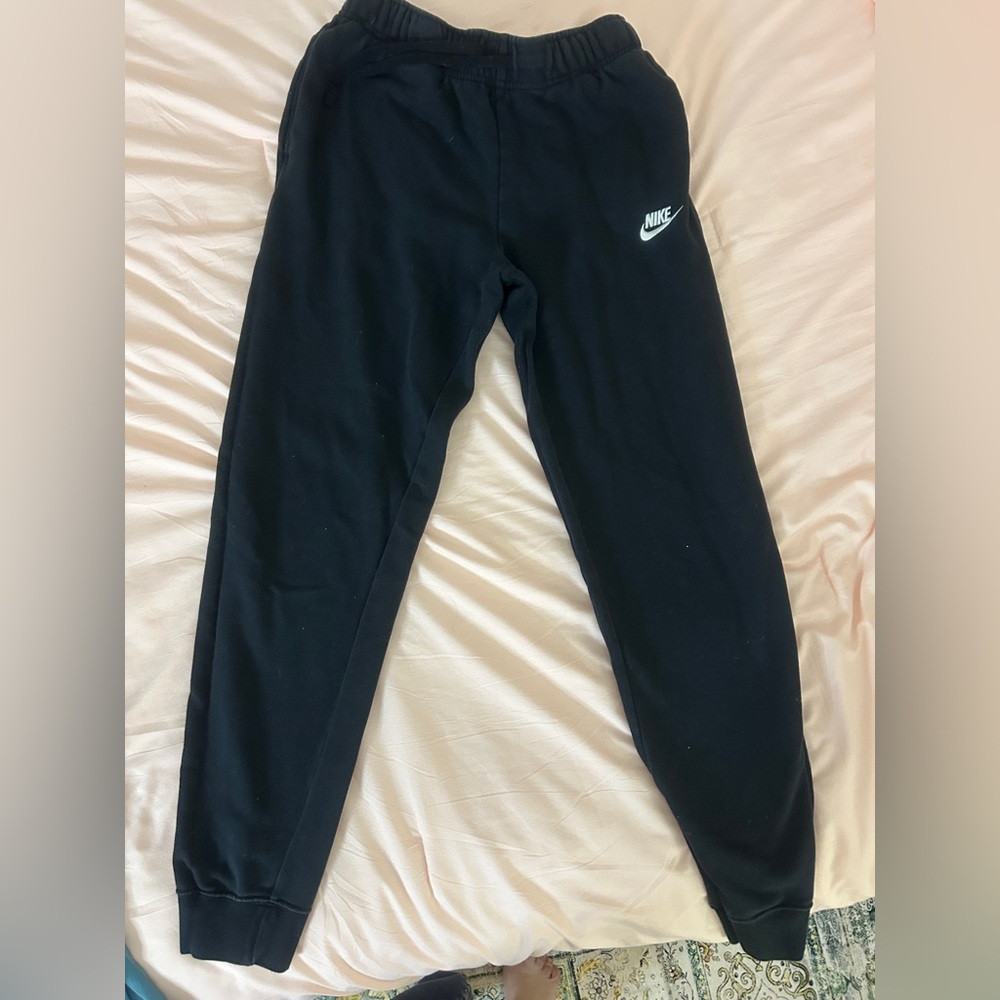 Nike Women’s Black Joggers with White Swoosh